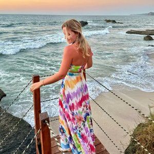 PatBO Bloom Cutout Maxi Dress